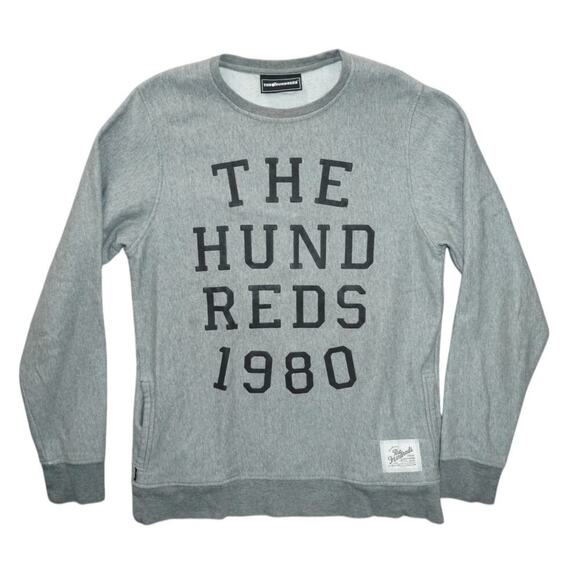 The Hundreds 1980 Gray Crewneck Sweatshirt Size Medium Streetwear Logo Pullover - Picture 1 of 5